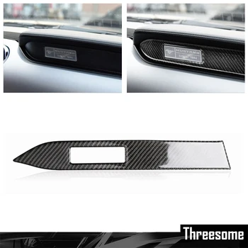 

SRXTZM Carbon Fiber Interior Car Dashboard Decoration Strip Car-Styling Sticker For Ford Mustang 2015 2016 2017 Car Sticker