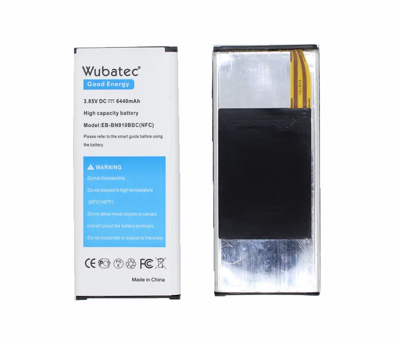 Wubatec 1x Note 4 Аккумулятор NFC 6440 мАч для samsung Galaxy Note4 N910F N910C N910V N910T N910G N910K+ чехол на Батарея