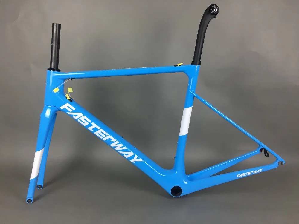 Flash Deal 2019 design super light FASTERWAY classic carbon road frameset D Brake carbon bike frame:Frameset+Seatpost+Fork+Clamp+Headset 66