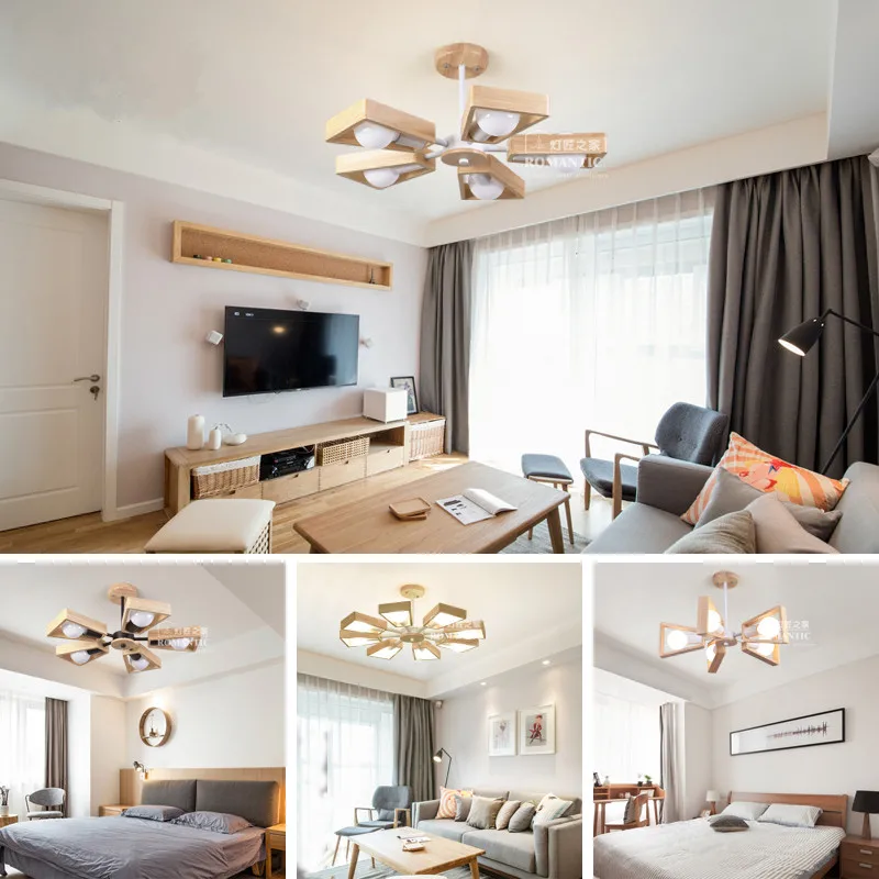 

wooden lamps Pendant Lights luminaria pendente New Modern Nordic Style e27 LED Bulb AC 110V/220V Indoor lam Hanging Lamp