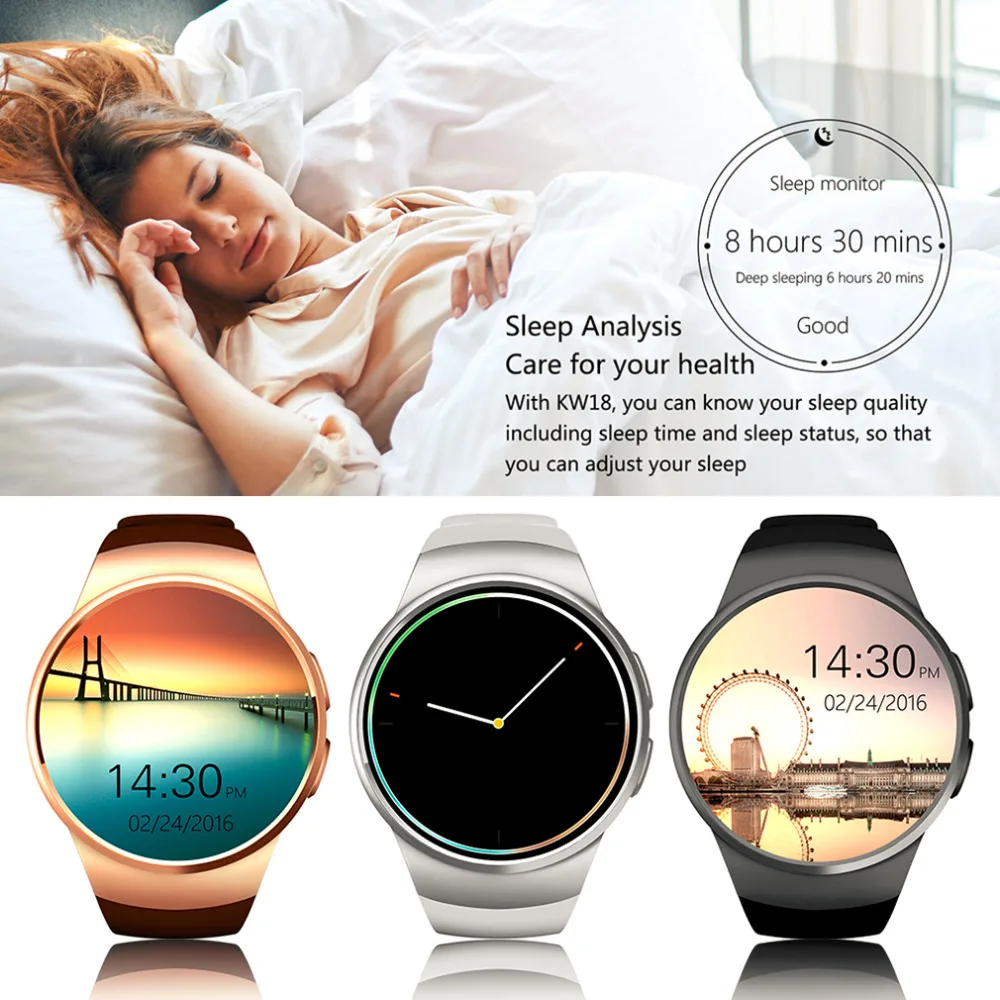 

Monitoring Heart Rate Bluetooth Smart Watch Support SIM TF-card Phone Call  Camera Full Screen Sim Card For Android Ios Phone!!!
