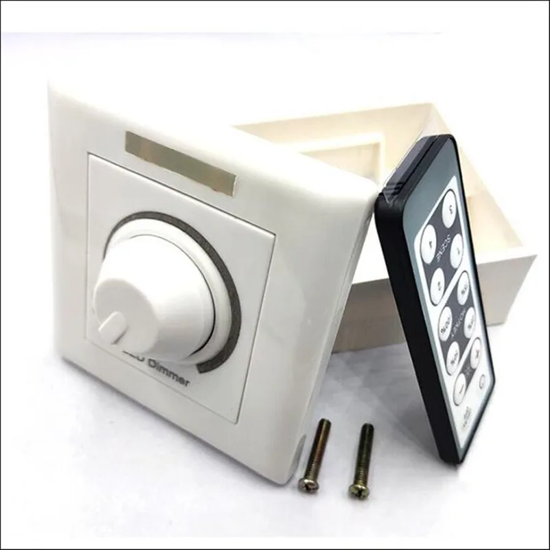 

Infrared Remote Control Switch LED Dimmer 220V 110V LED Stepless Trailing Edge Phase Dimmer 86 Type Dimmer For LED Lamps SNYAK