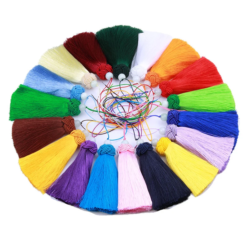 6pcs/lot 8cm Pineapple cap fat tassels Hanging rope silk sewing tassel