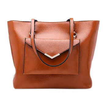 

Fashion Pure Color Simple Fashion Women Handbags 2019 Leather Solid Large Capacity Satchel Shoulder Bags women bag 6.9