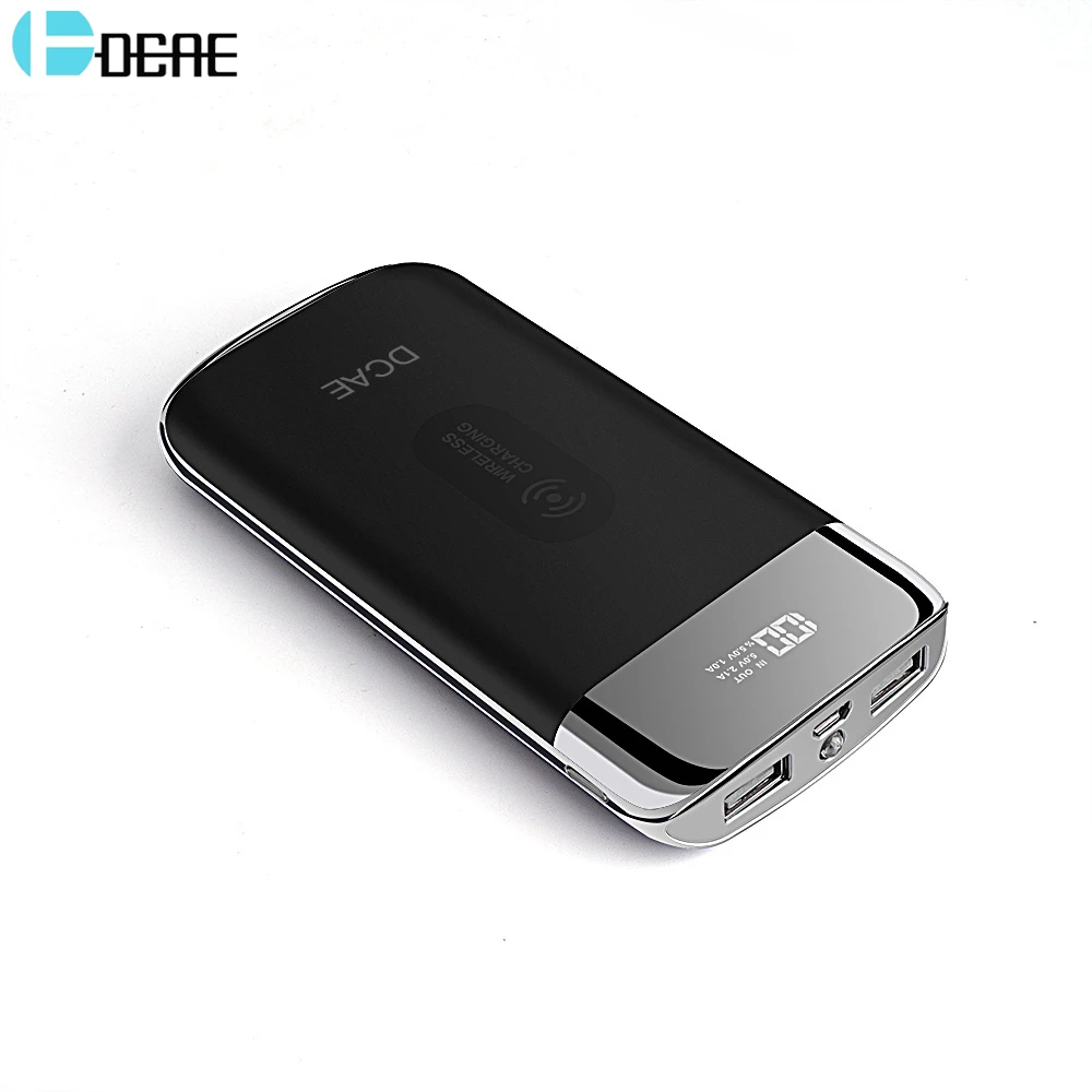 

DCAE Qi Wireless Charger 10000mAh Power Bank For iPhone XS Max XR X 8 Samsung Note 8 S9 S8 Plus Portable Mobile Phone Powerbank