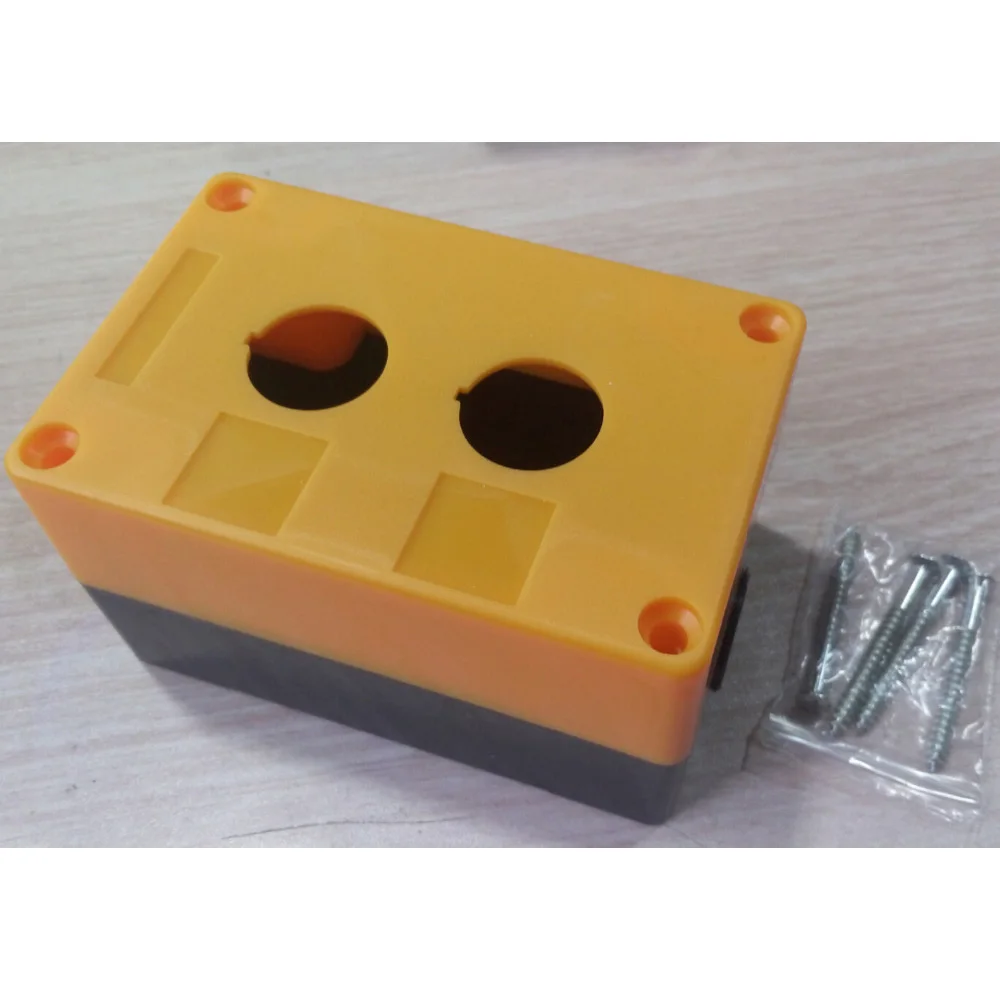 

1pc 22mm Push Button Switch Enclosure 2 Holes Button Box