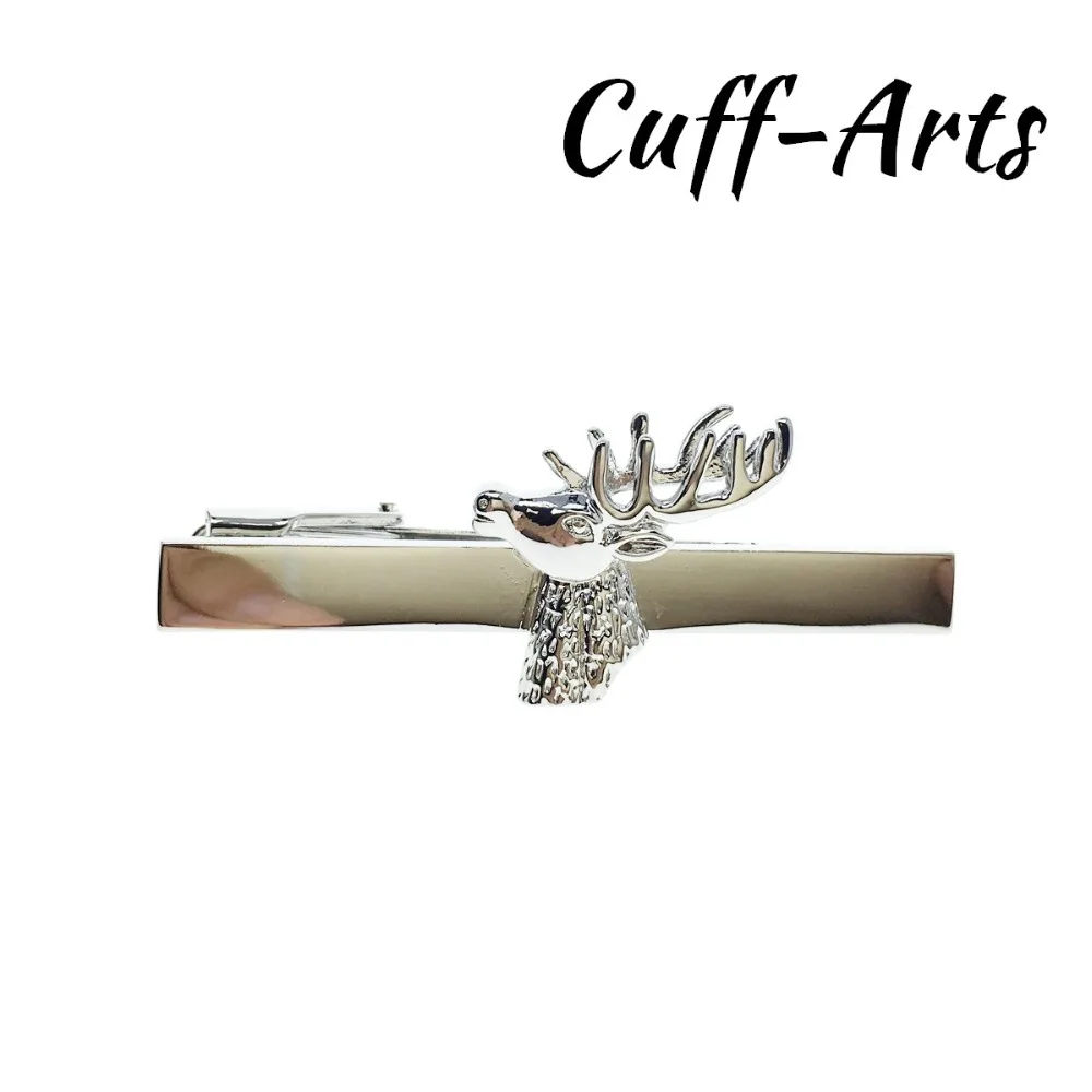 

Tie Clip For Men Stags Head Tie Clip Novelty Men Tie Clip Male Business Gift for Mens Jewelry by Cuffarts T10021