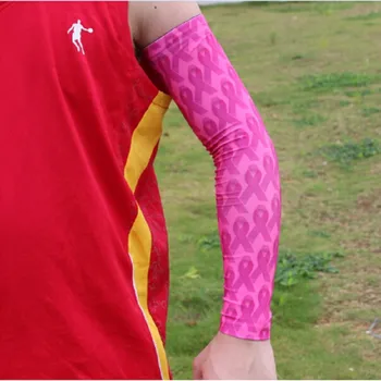 

new arrival All full pink cancer breast ribbon sleeve cyclingsports sleeve digital camo Elite baseball