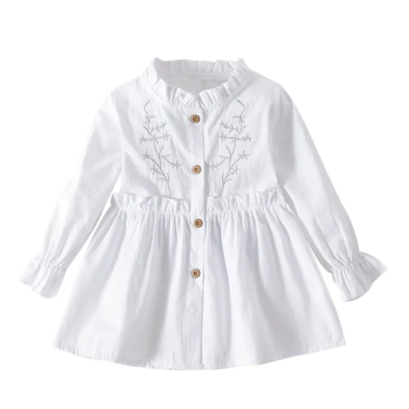 

New Girls Flower Dresee Kids Girls Clothes Baby Infant Girls Embroidery Lace Princess Dress Children Clothing
