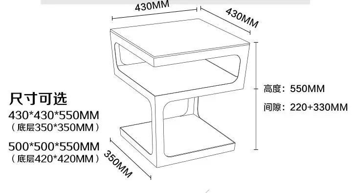Современный маленький чайный столик из закаленного стекла, черный, белый, угловой, несколько углов дивана, несколько маленьких дверей, модель, маленький столик
