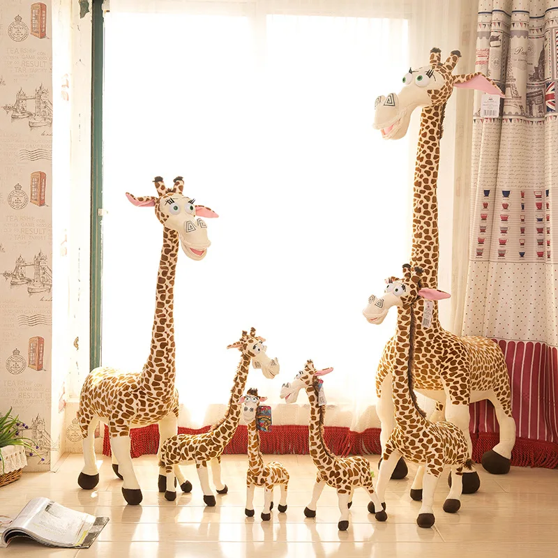 

XINTOCH Giraffe Toy Melman Plush Cushion Stuffed Sweetie Animals Pillow Kawaii Dolls PP Cotton Gift for Kids Drop Shipping