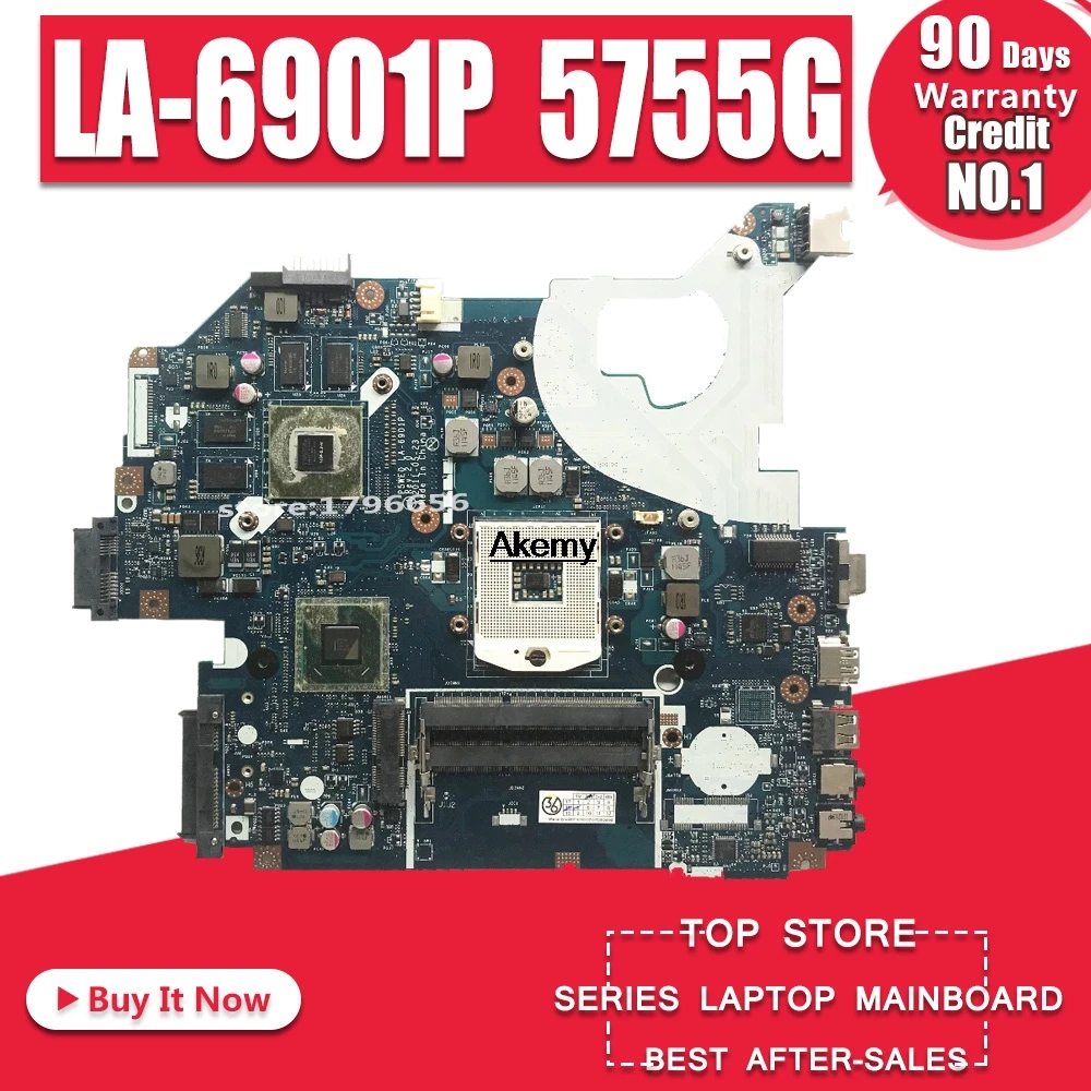 

P5WE0 LA-6901P motherboard for acer 5750 5750G 5755 5755G laptop motherboard HM65 GT630M/GT540M original Test motherboard