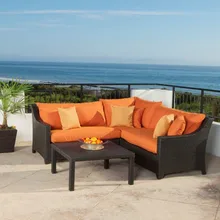 Комплект софы патио плетеной мебели ротанга desghin напольный