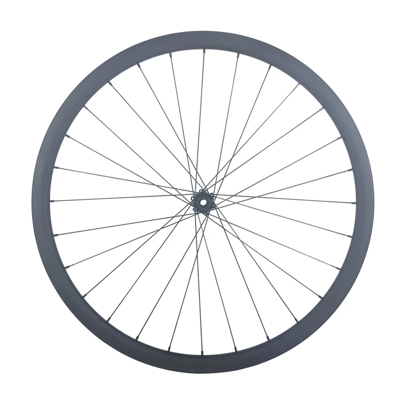 

700C 30mm x 24mm wide tubular cyclocross road disc bicycle carbon front wheel Novatec D411SB 411 24 28 holes M5 M12 M15 100mm