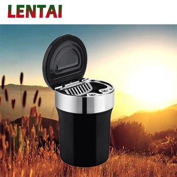 

LENTAI For BMW e46 e39 e90 e60 e36 f30 f10 e30 x5 e53 f20 Seat leon ibiza Chery 1PC Black Car LED ashtray Auto compass LED Lamp