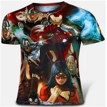 Hero alliance T-shirt men’s short sleeve T-shirt 2015 new summer wear men’s clothing han edition tide male coat anime