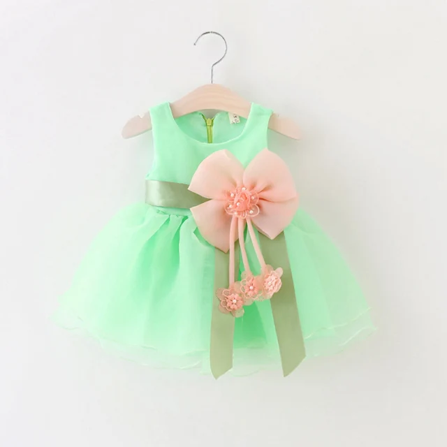 Brand Cute Baby Girls Dress with Butterfly Printing 2017 Summer Style