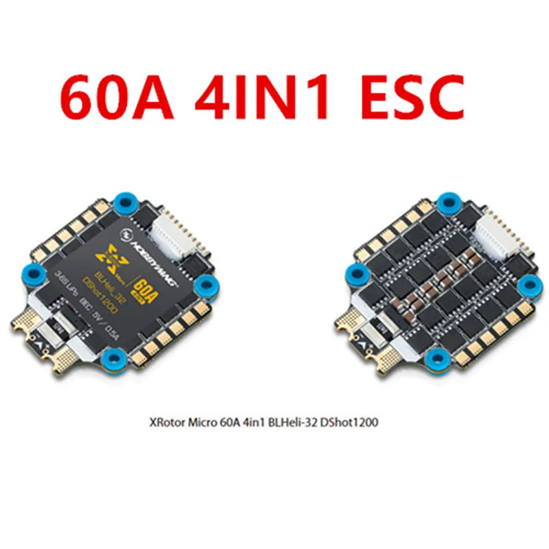 Новый Hobbywing XRotor Micro 60A 4 в 1 5 В BEC выход 3 6S Lipo BLHeli 32 DShot1200 встроенный ESC для FPV гоночного