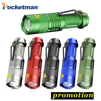 

Mini LED Flashlight Q5 2000lm Waterproof LED Laterna 3 Modes Zoomable Portable Torch penlight for AA/14500 battery 6 Colors