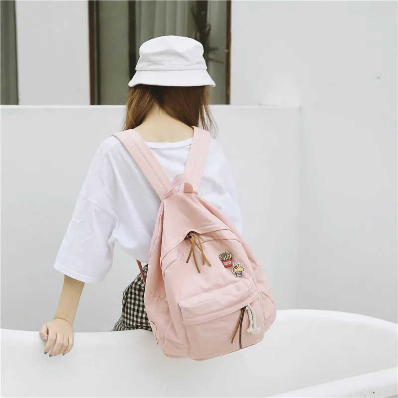 Menghuo Women Backpack for School Teenager Girls Vintage Stylish School Bag Ladies Cotton Fabric Backpack Female Bookbag Mochila (13)