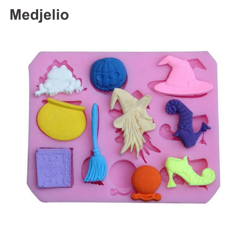 Medjelio Пищевая силиконовая форма для помады DIY Хэллоуин Рождество сани торт