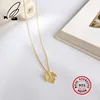 Collier avec pendentif en forme de feuille d'érable pour Femme, chaîne en argent Sterling 925, doré ► Photo 1/6