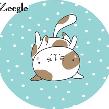 Zeegle животные Детский ковер в детскую анти-скольжение Детские маты для ползания Детские коврик для комнаты Abosrbent круглый ковер для гостиной йога коврики