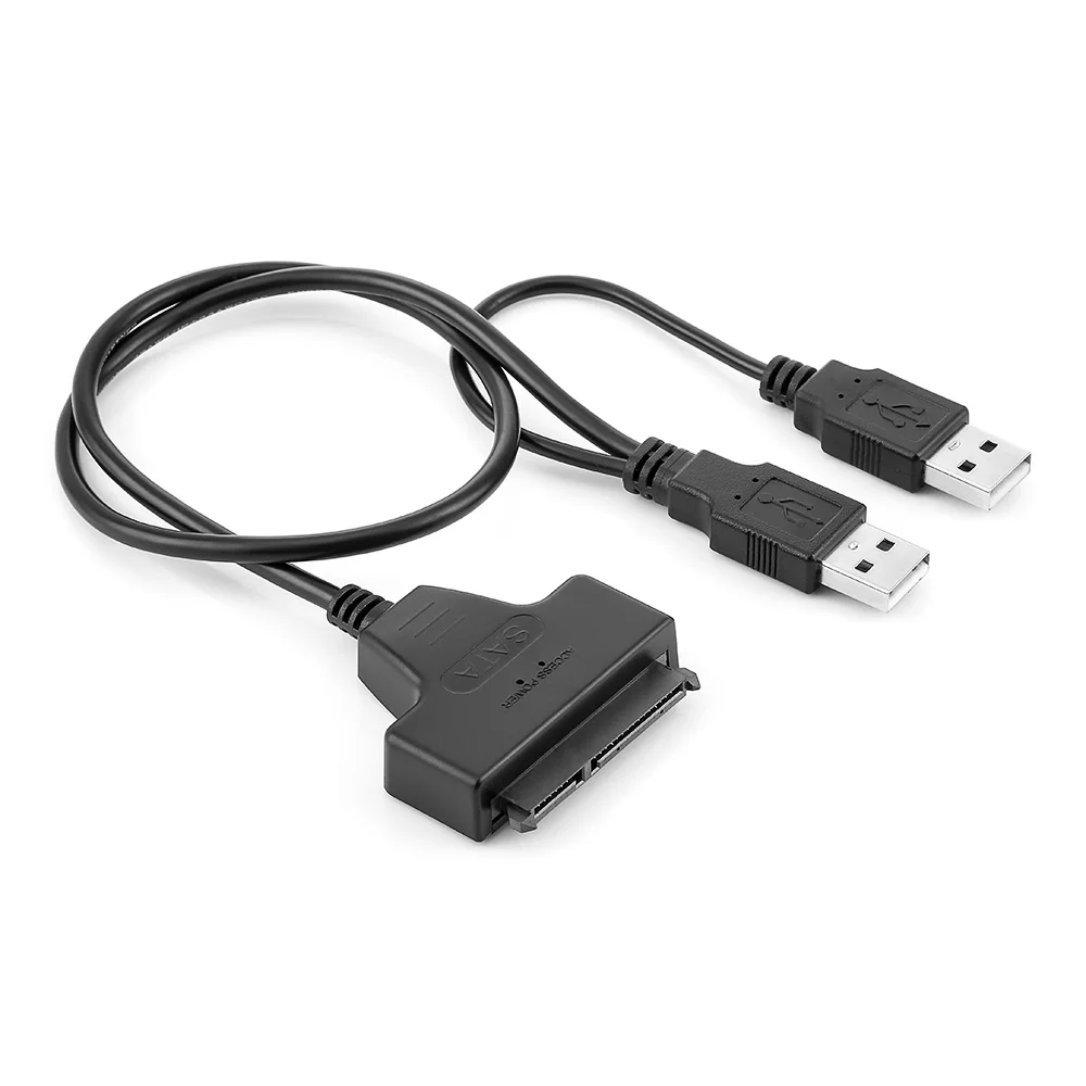 

Hard Disk Drive SATA 7+15 Pin 22 to USB 2.0 Adapter Cable For 2.5 HDD Laptop Hard Disk Drive With USB Power Cable Adapter