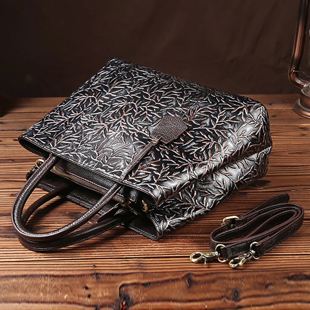 Женская сумка тоут из натуральной кожи с рельефным тиснением|brand messenger bag|messenger