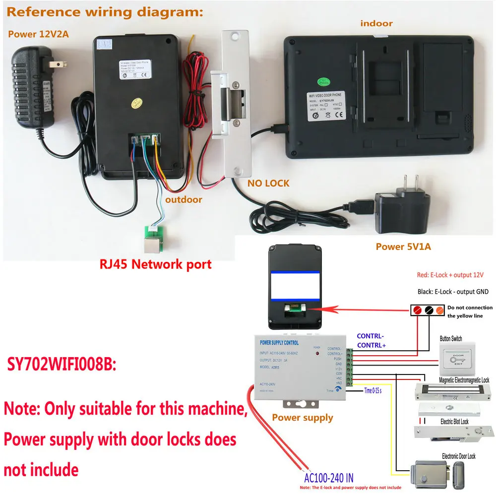 Популярные 7 "WiFi Беспроводной RFID пароль телефон видео домофон Дверные звонки IP Камера сигнализации дома Системы + Система контроля доступа