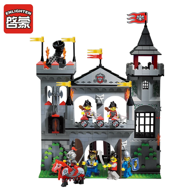 Enlighten Models Building toy Compatible with Lego E1021 568pcs Fortress Blocks Toys Hobbies For Boys Girls Model Building Kits