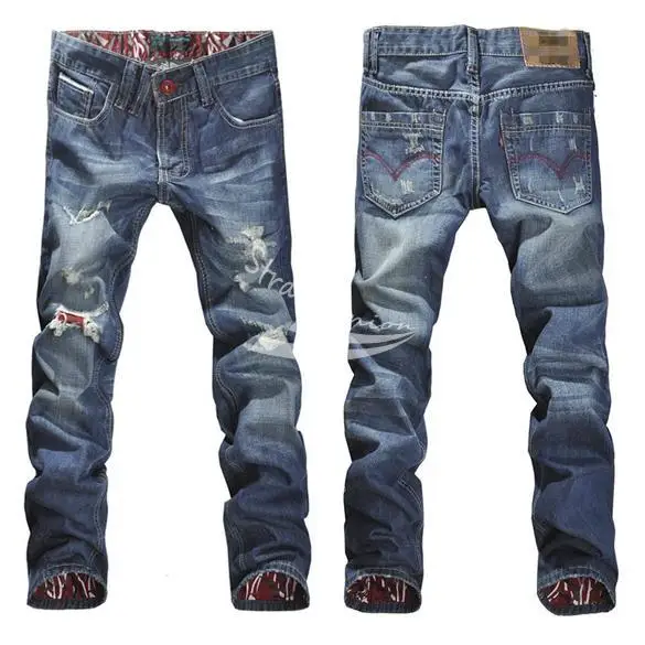 Mens Stylish Designed Straight Slim Fit Trousers Casual Jean Pants Size 30-34 | Мужская одежда