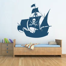 Hot Sale Navio Pirata Adesivos de Parede para Crianças Quarto Adesivos de Parede infantil Parede Decalque Art Home Decor