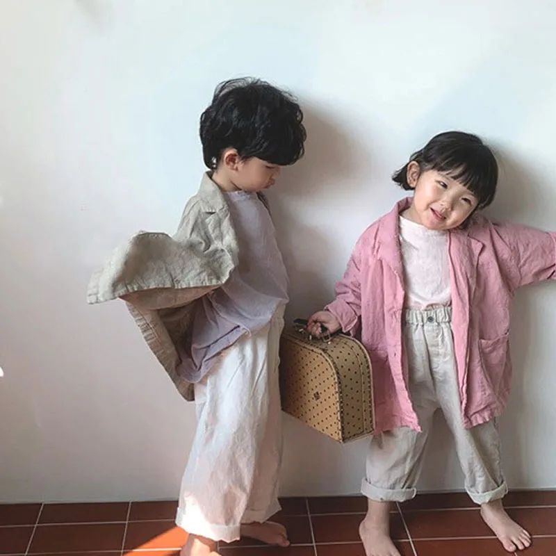 

MILANCEL autumn thin style boys girls outerwear kids sunscreen pure cotton girls jacket leisure boys cardigans