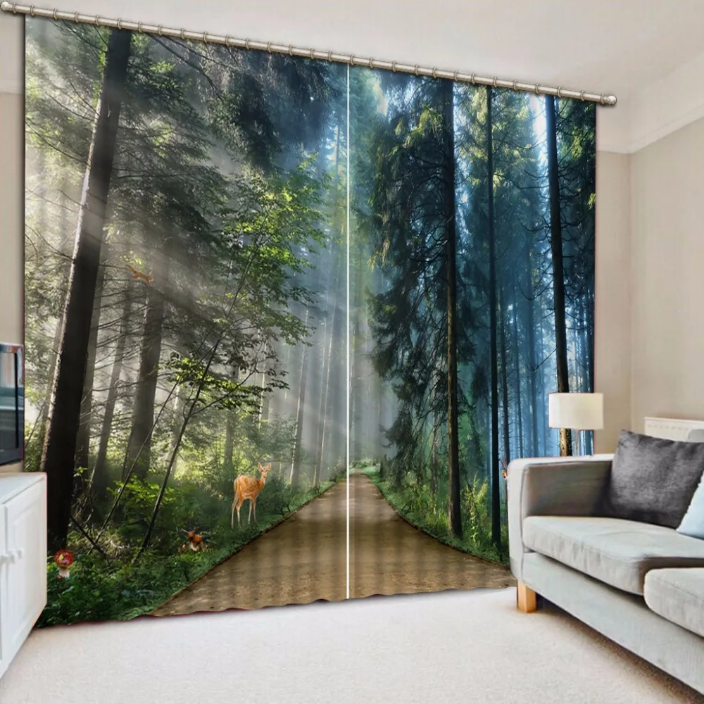 Landscape Scenery 3d Curtains For Living Room Window Treatments Modern