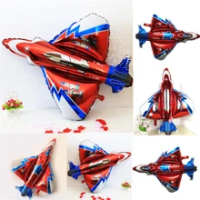 Надувной самолет мультфильм самолет воздушные шары к дню рождения фольги истребитель самолет шары для бэби Шауэр для мальчика Дети Декор для вечеринки в честь Дня Рождения