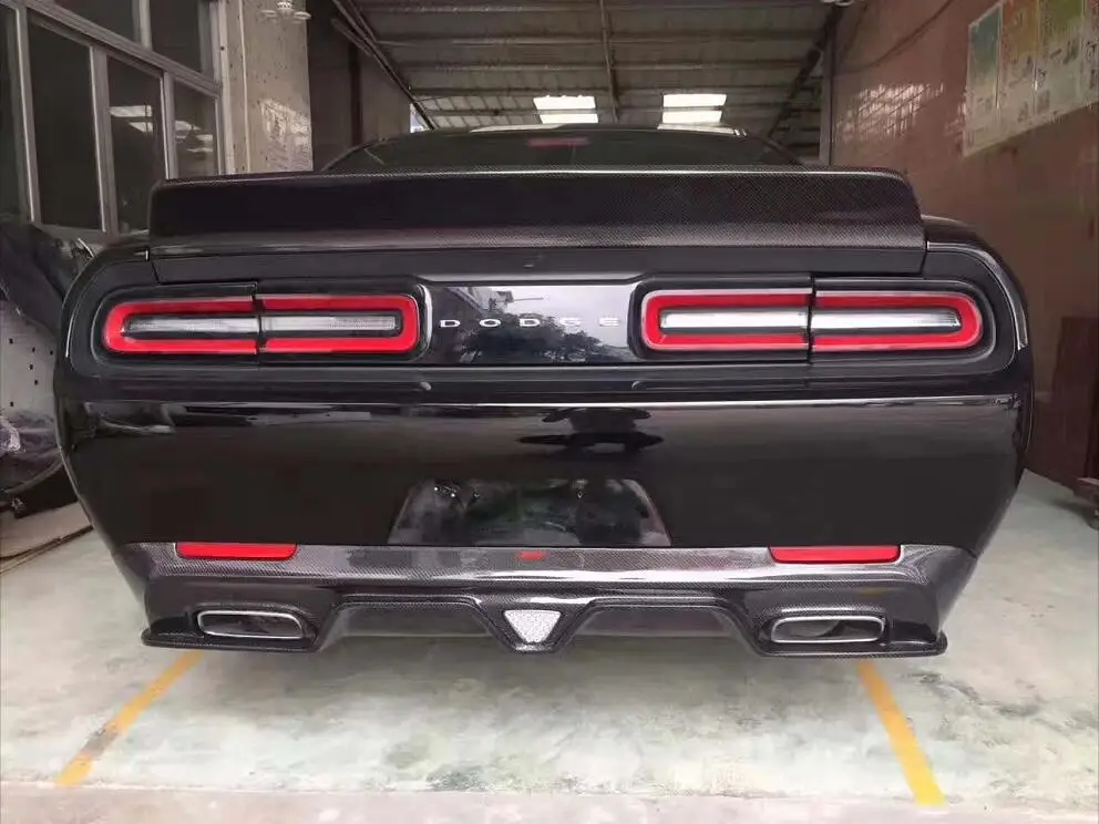 Цзинхан углеродного волокна заднего крыла багажник выступ Спойлеры подходит для Dodge Challenger