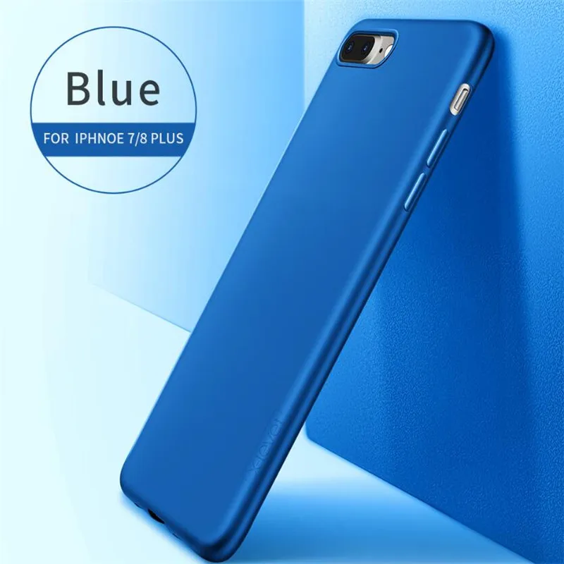 Синий X-Level ТПУ чехол для телефона iPhone 7 8 Plus ультра тонкий защитный чехол для iPhone 7 8 - Цвет: Синий