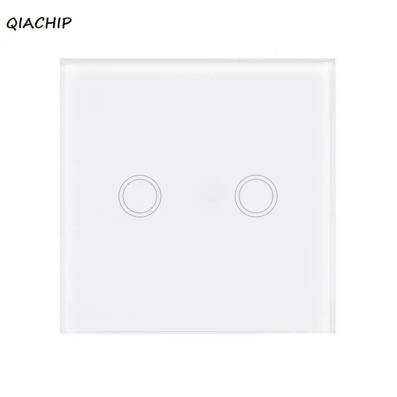 

QIACHIP 433MHz RF Wireless Remote Control Switch 86 Wall Panel 2CH Transmitter 1527 Learning Code for Relay Receiver Module Z3