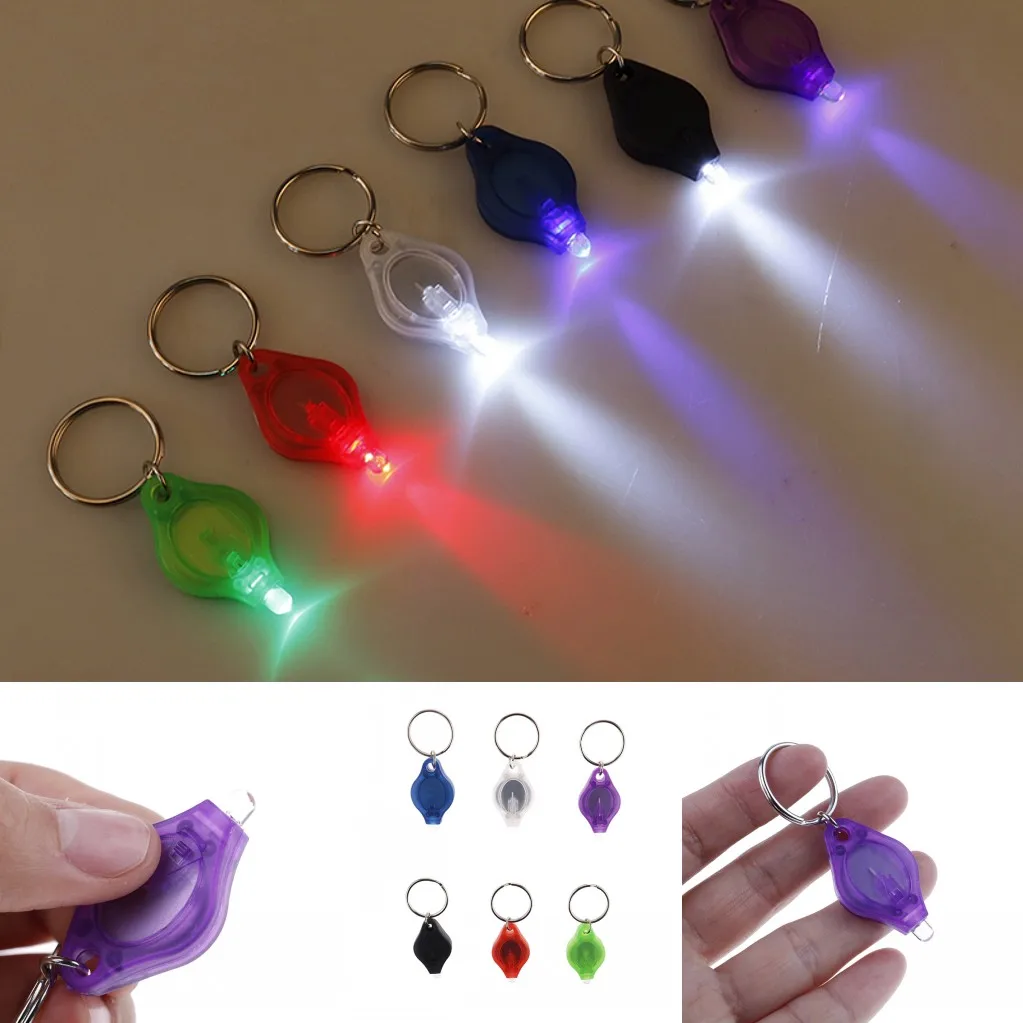 

2019 New 6 Colors Mini LED Flashlight Keychain Portable Outdoor Keyring Light Torch Key Chain Emergency Camping Lamp Light
