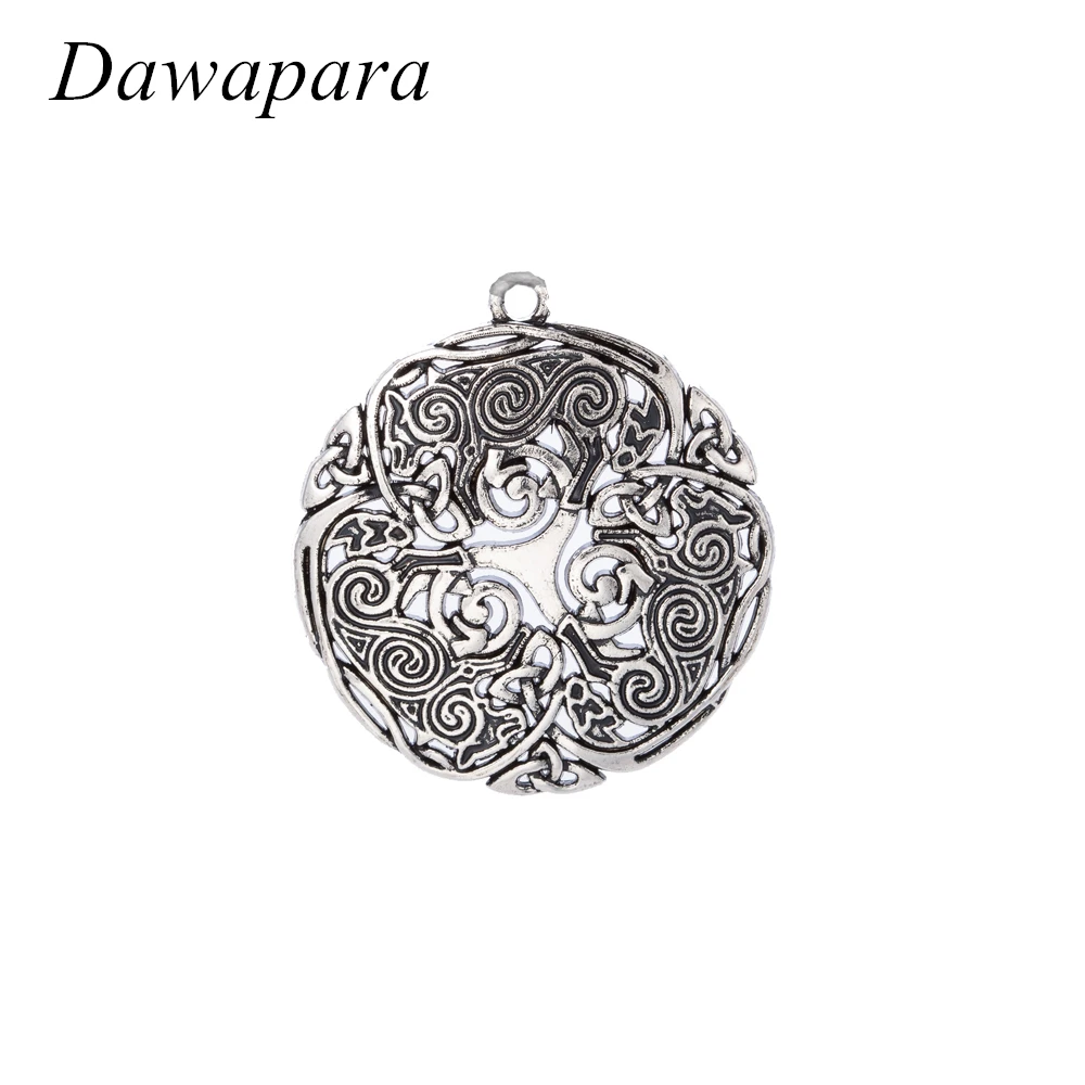 

Dawapara Triskele Spiral Symbol Necklaces & Pendants Triskelion Charms for Jewelry Making Men and Women Vintage Items