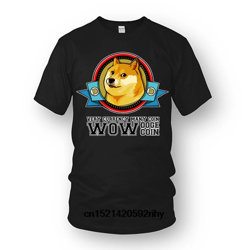 Возьмите Wow дож мем Dogecoin 2018 9 Цвета фанки рубашки 100% хлопок человек носить