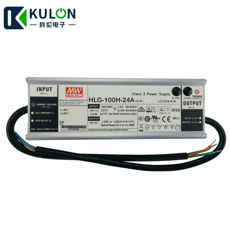 Meanwell HLG-100H-24A Power Supply - 100W 24V 4A - IP65 - Adjustable Output