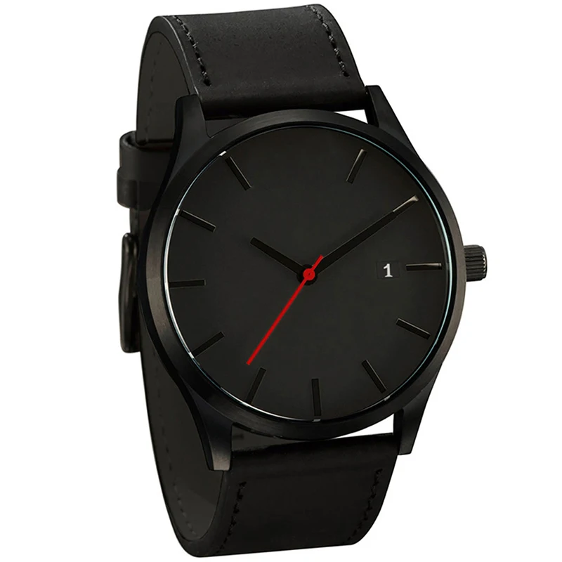 black minimalist watch