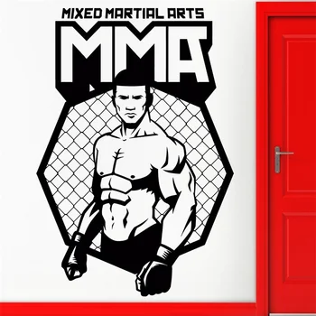 

Wall Stickers Vinyl Decal MMA UFC Cage Fighter Man Fight Cool Decor