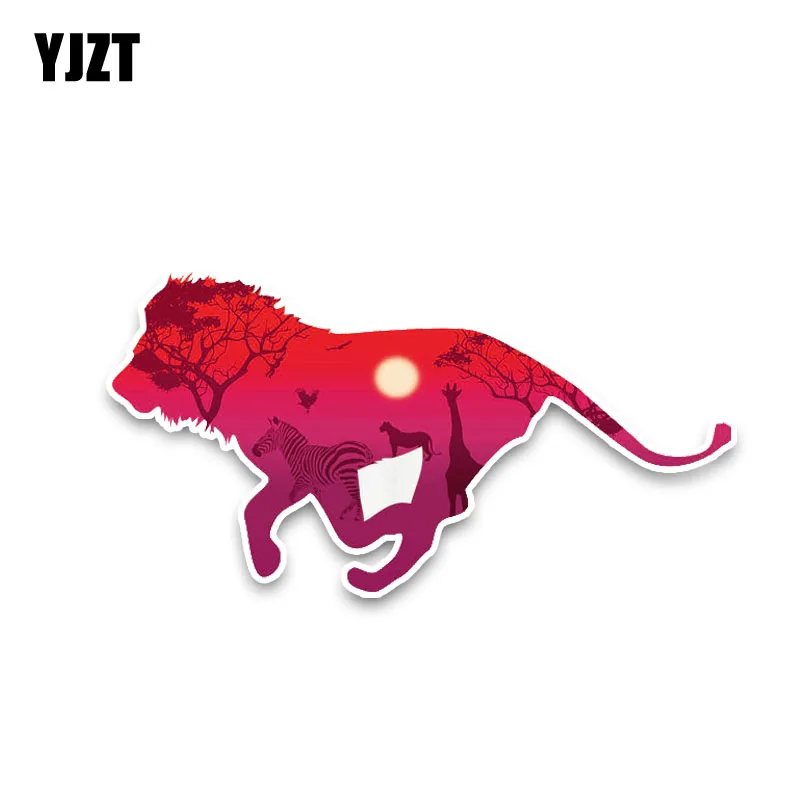 YJZT 15.2*7.5CM Artisitic Realistic Lion Blood Sun Animal Car Sticker Kingly One Love PVC Decals C1-3159 | Автомобили и мотоциклы
