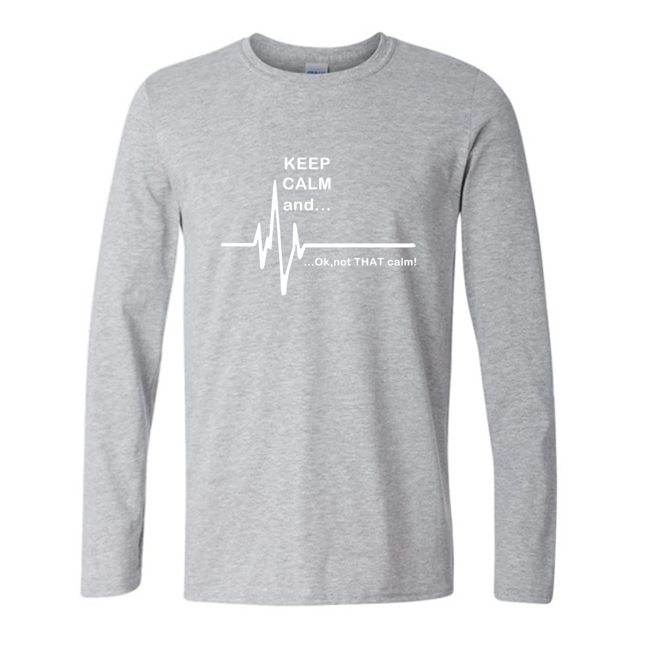 

Keep Calm and...Not That Calm 2019 new fashion Funny Heart Rate Paramedic Nurse print T Shirt long Sleeve T-shirts Men shirt