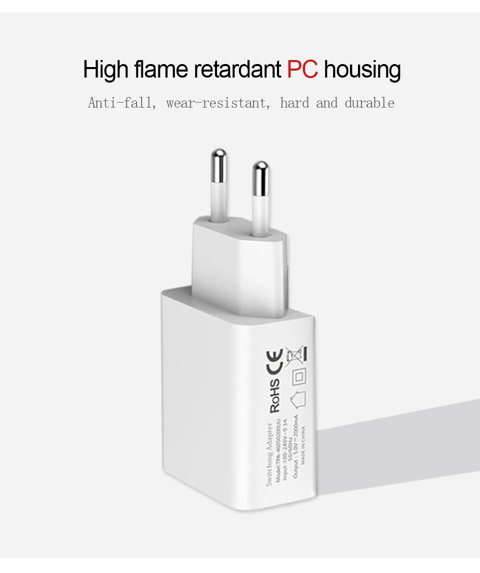 Universal USB Charger 1 Ports 5V2A Travel USB Wall Power Adapter EU Charger Charging For iPhone7 Xiaomi Samsung HTC Micro usb (6)