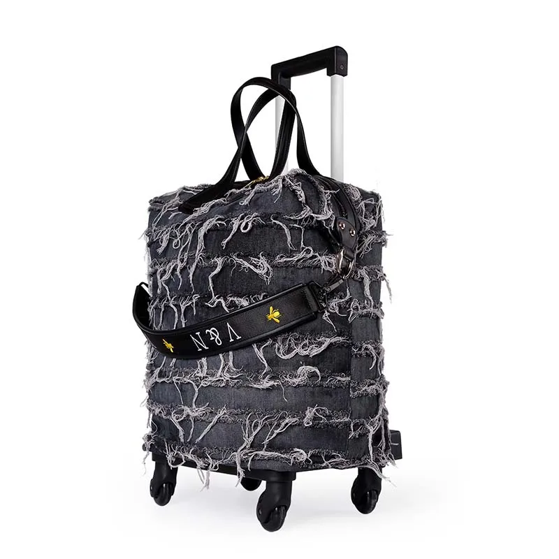 

LeTrend Women personality Rolling Luggage Spinner Men Oxford Trolley Suitcase Wheels 20 inch Cabin Travel Bags Trunk