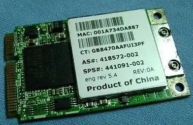 

BroadCom BCM94311MCG BCM94311 SPS:441091-002 54Mbps 802.11b/g Mini PCI-e WLAN Wifi Wireless Card for HP laptop